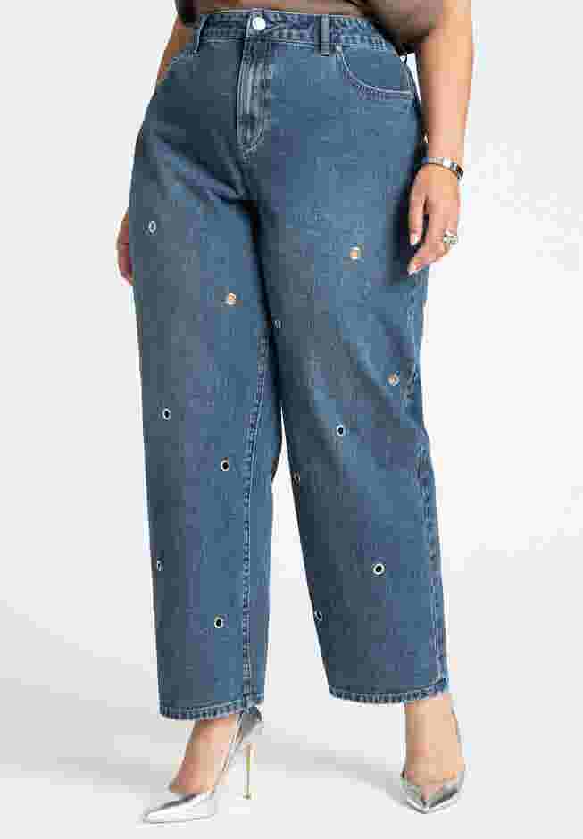 High Rise Loose Grommet Jean image number 1