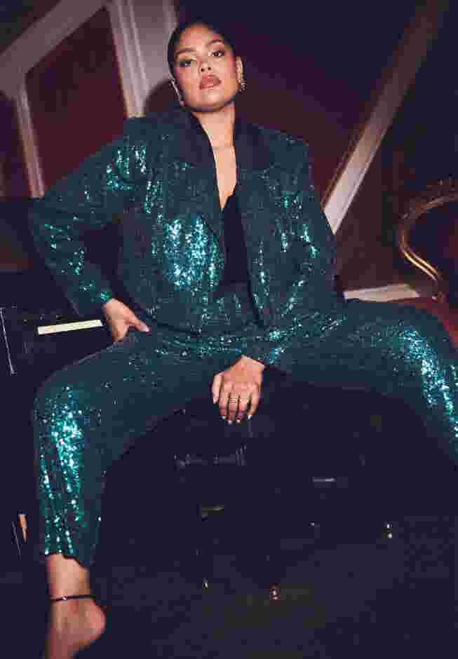 Tapered Sequin Pant image number 3