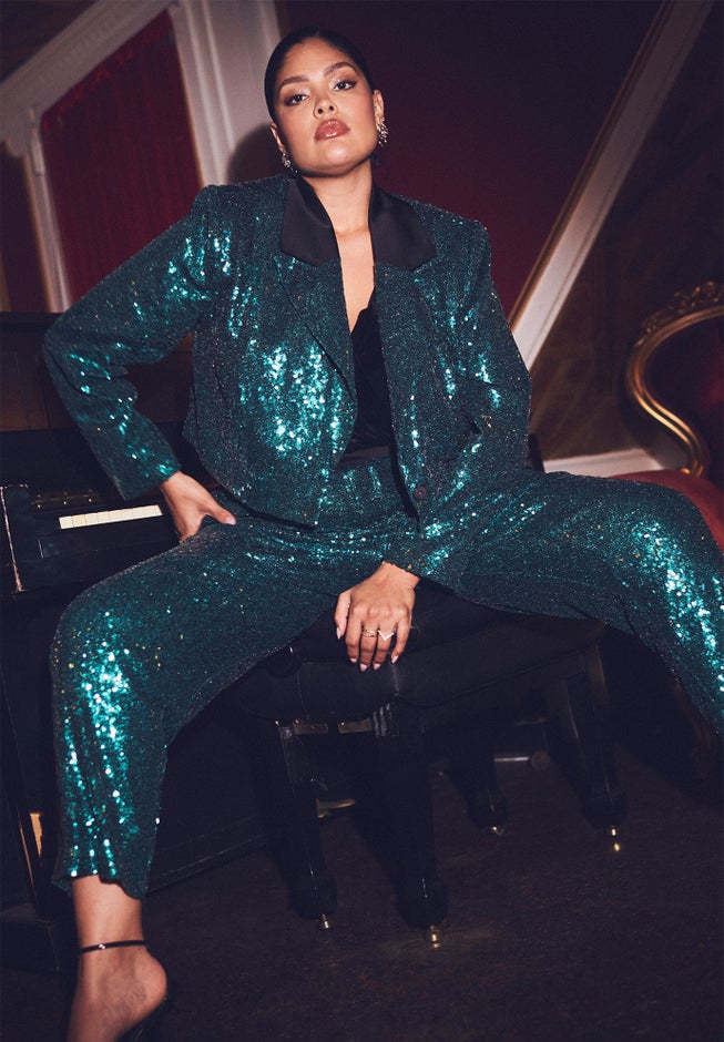 Tapered Sequin Pant image number 3