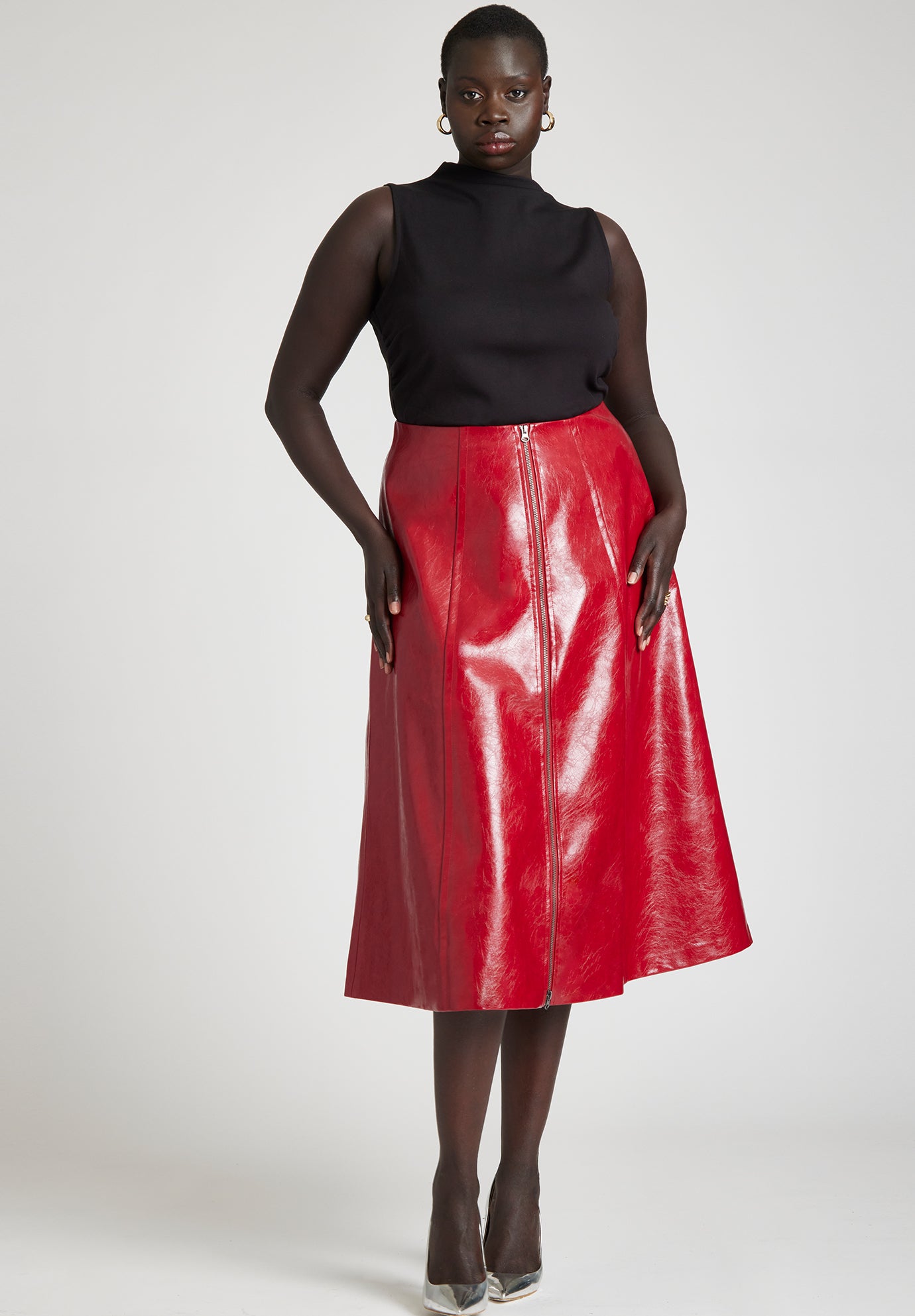 Patent Red Skirt image number 4