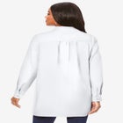 Kate Long-Sleeve Crisp Cotton-Blend Button-Front Tunic image number 2