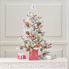 30" Pre-Lit Joy Flocked Berry Tree image number null