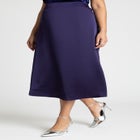 Long Satin Midi Skirt image number null