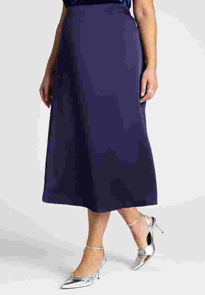 Long Satin Midi Skirt image number 1
