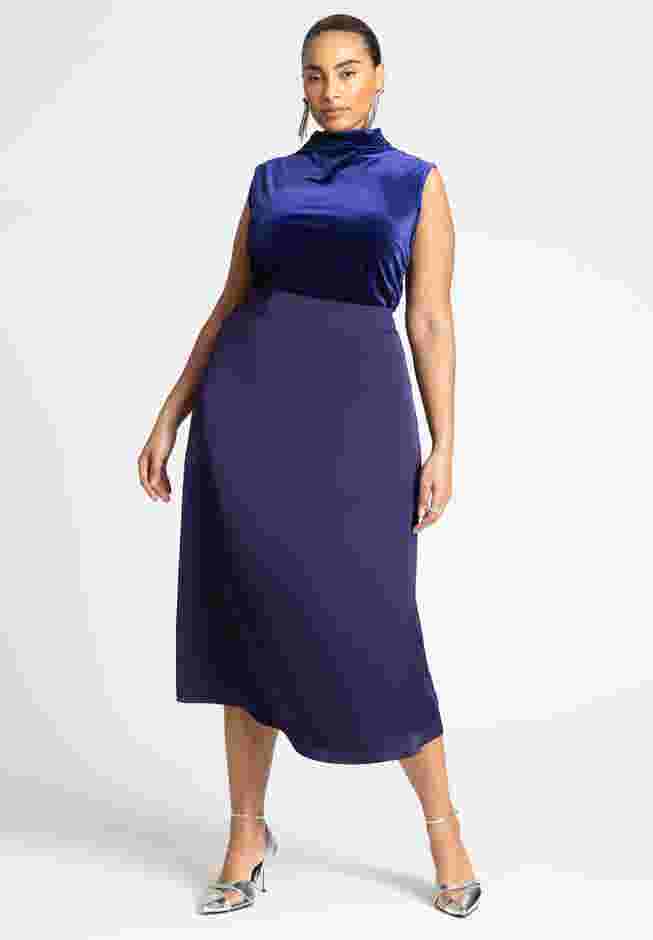 Long Satin Midi Skirt image number 0