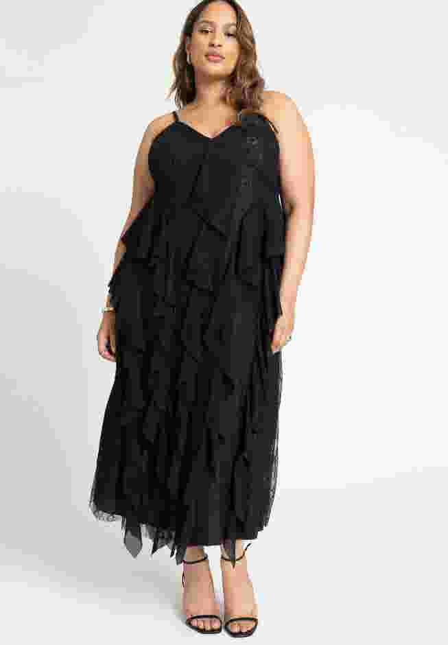 Cascade Lace Slip Dress image number 1