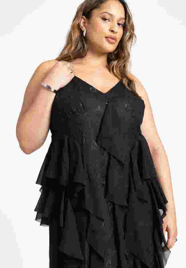 Cascade Lace Slip Dress image number 3