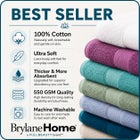 BH Studio 6-Piece Plush & Absorbent 100% Cotton Bath Towel Set image number 3