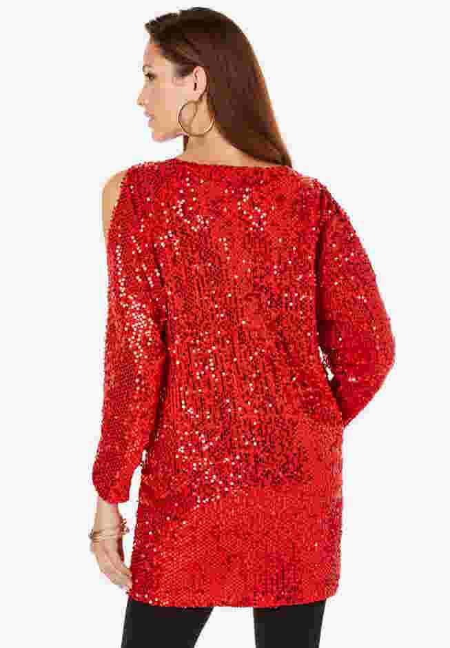 Cold-Shoulder Sequin Tunic image number 1