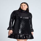 Sequin Ruffle Mini Dress image number null