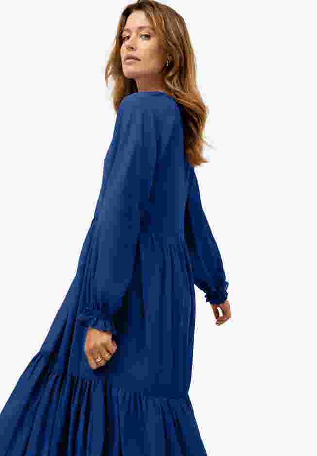 Henley Sheer Tiered Maxi Dress image number 2