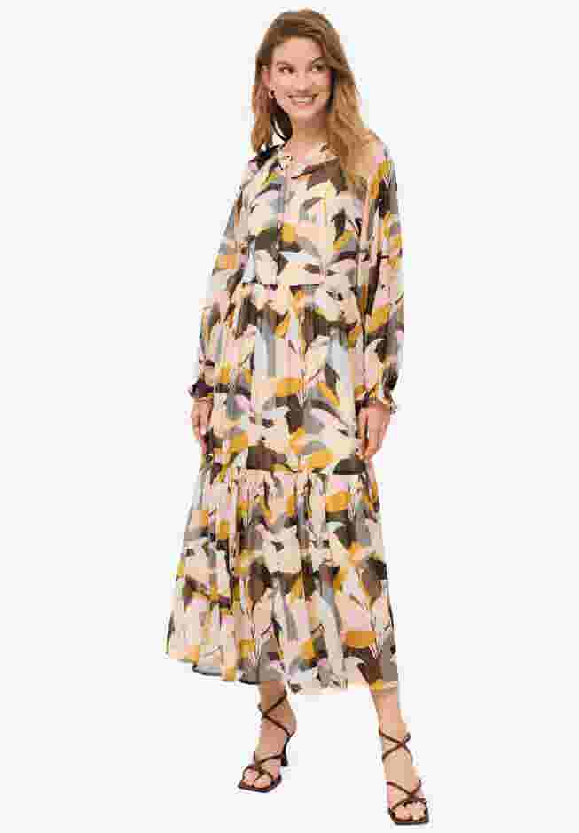Henley Sheer Tiered Maxi Dress image number 0
