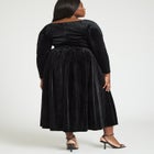 Velvet Sweetheart Neckline Dress image number null