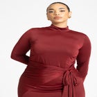 Funnel Neck Midi Dress image number null