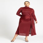 Funnel Neck Midi Dress image number null