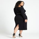 Shaped Neckline Ponte Dress image number null