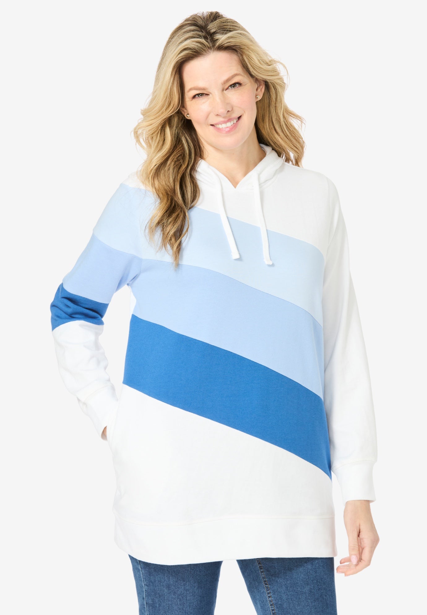 Color Block Hoodie Sweatshirt image number 0