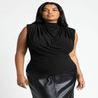 Neck Drape Funnel Neck Top image number null