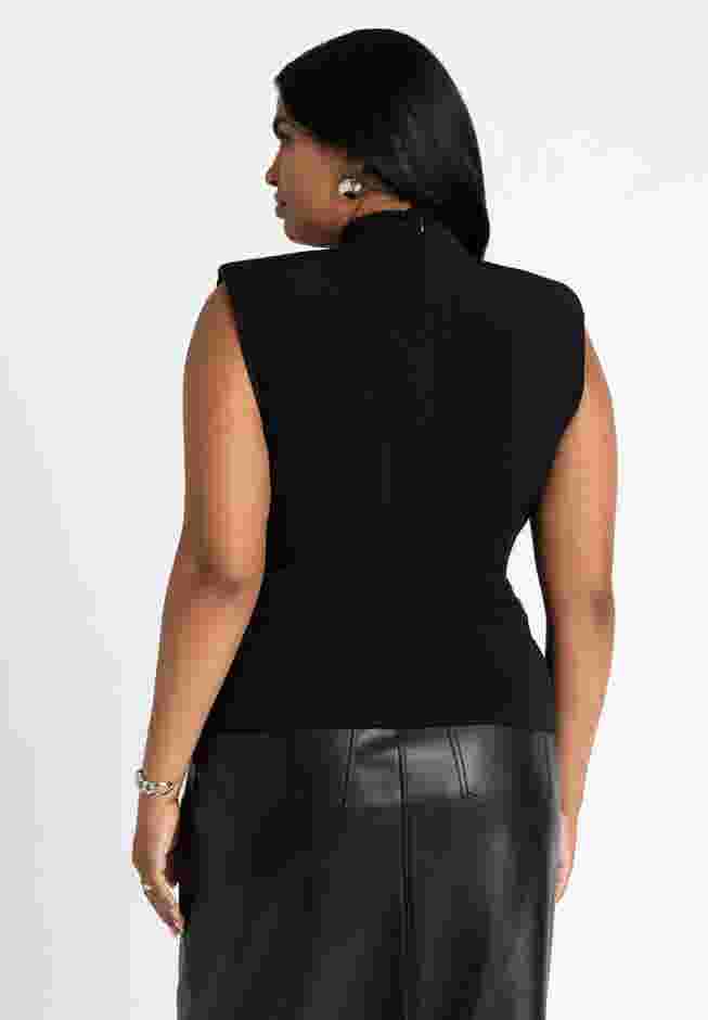 Neck Drape Funnel Neck Top image number 2