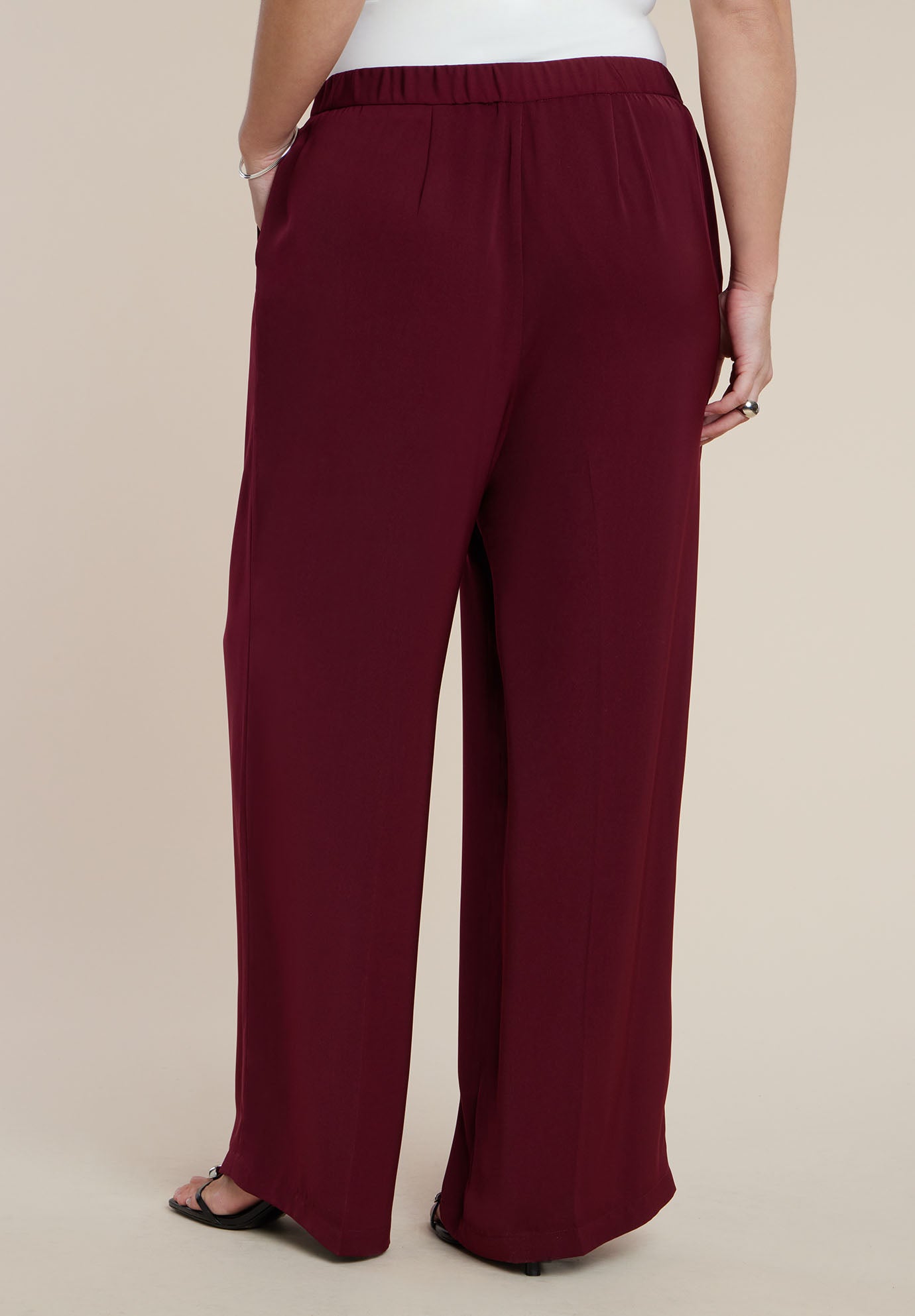Elastic Waist Wide Leg Trouser image number 2