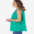 Embroidered Crewneck Tank image number null