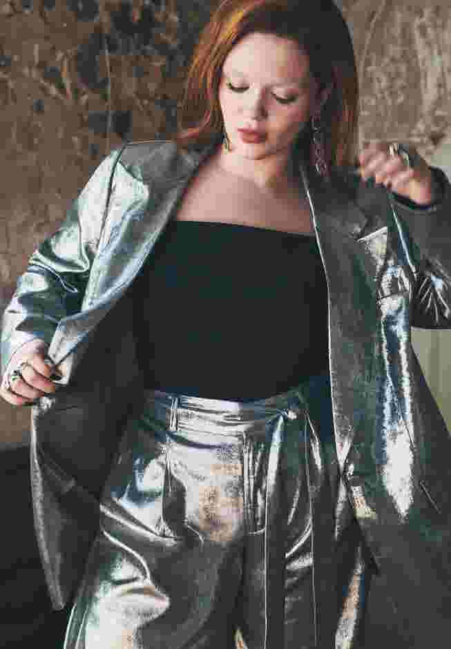 Strong Shoulder Single Breasted Blazer image number 4