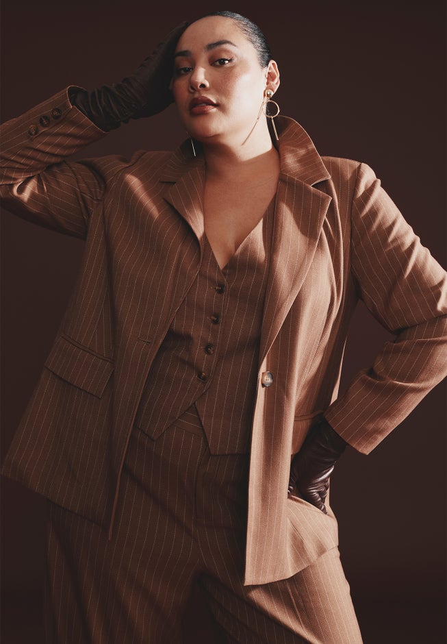 Pinstripe Blazer image number null