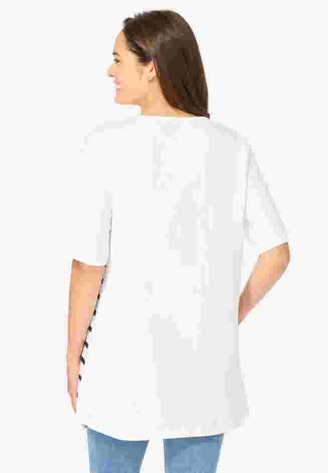 Graphic Print Scoop Neck Tunic image number 1