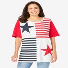 Graphic Print Scoop Neck Tunic image number null