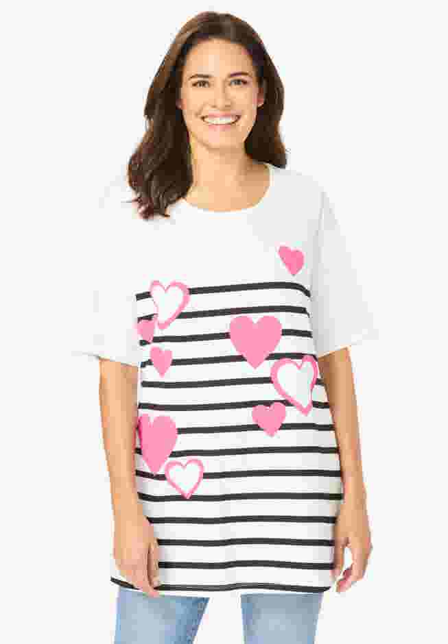 Graphic Print Scoop Neck Tunic image number 0