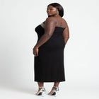 Rhinestone Fitted Knit Dress image number null