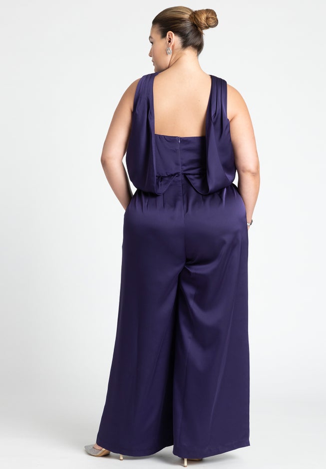 Draped Neck Jumpsuit image number null