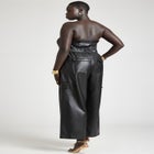 Faux Leather Cargo Jumpsuit image number null