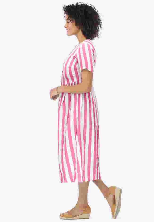 Short-Sleeve Seersucker Dress image number 2