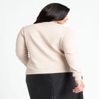 Diagonal Cable Knit Mock Neck Sweater image number null