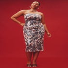 Sequin Strapless Dress image number null