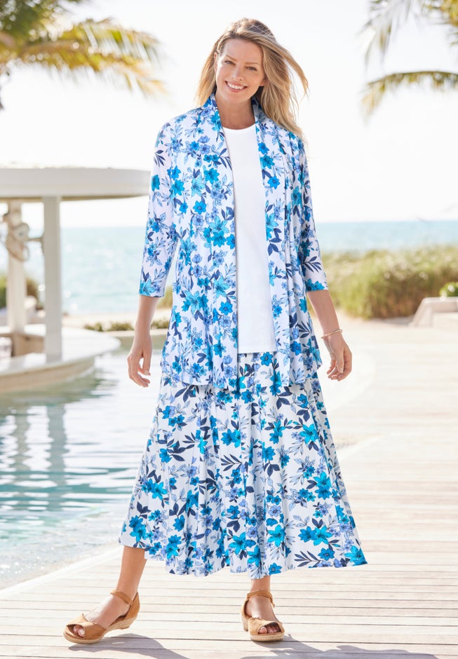 Wide Elastic Waist Skirt image number 3