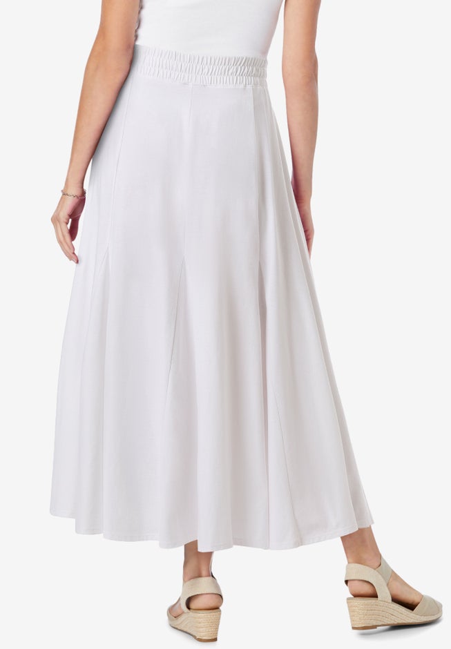 Wide Elastic Waist Skirt image number 1
