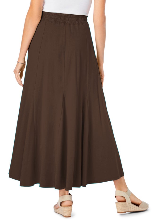 Wide Elastic Waist Skirt image number 1
