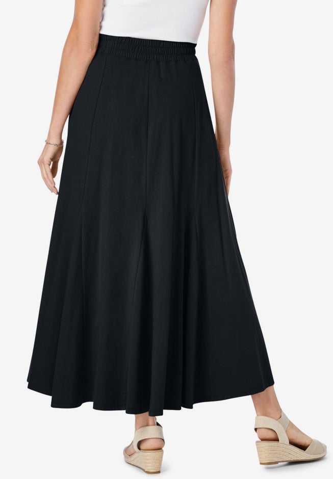 Wide Elastic Waist Skirt image number 2