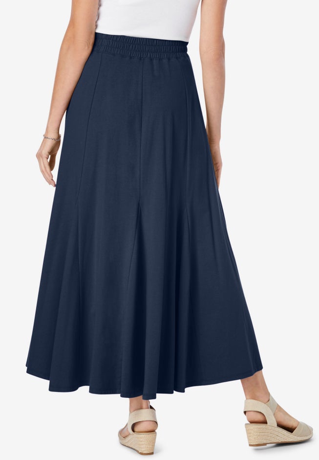 Wide Elastic Waist Skirt image number 1