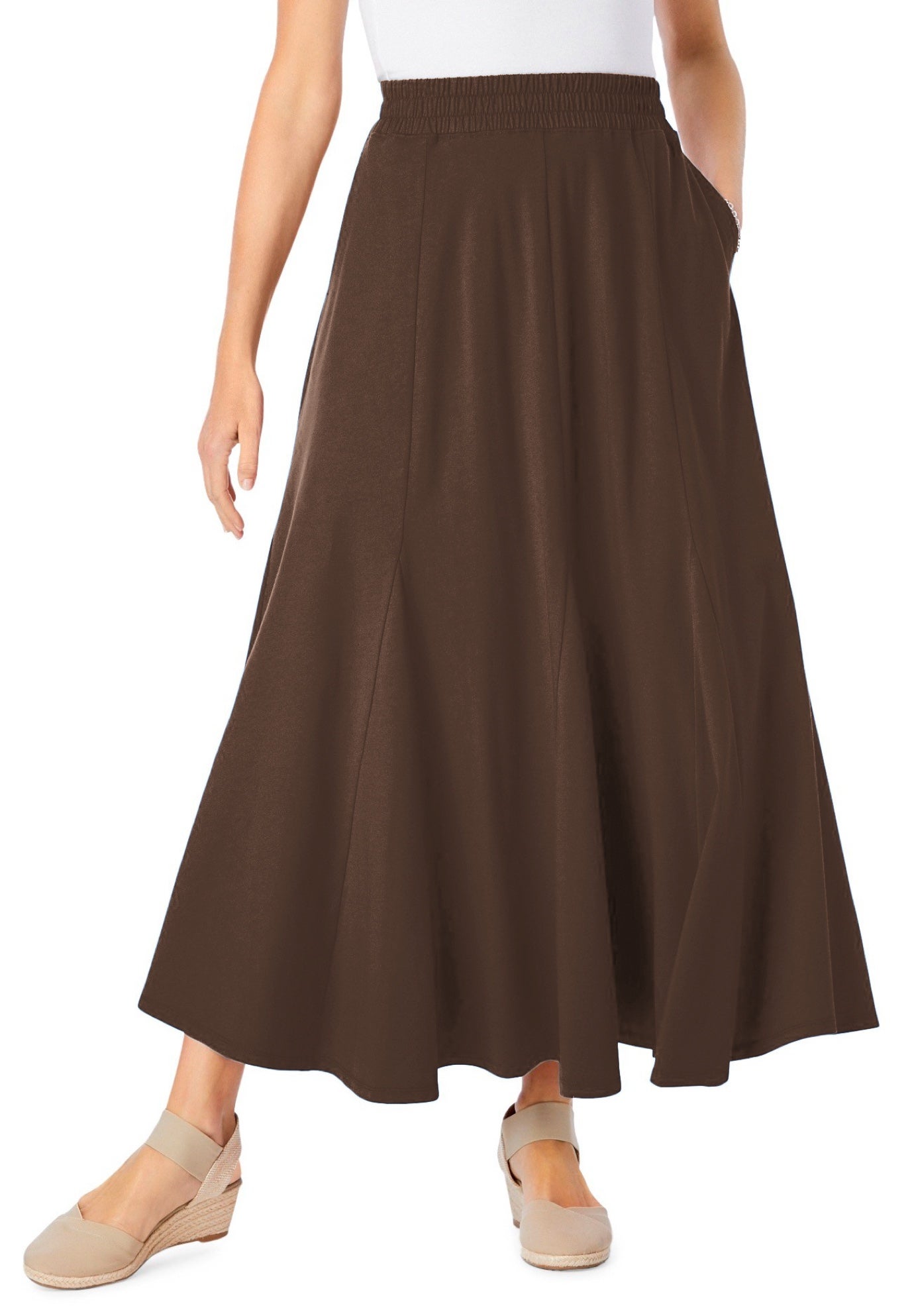 Wide Elastic Waist Skirt image number 0