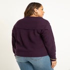 Asym Button Collar Sweater image number null