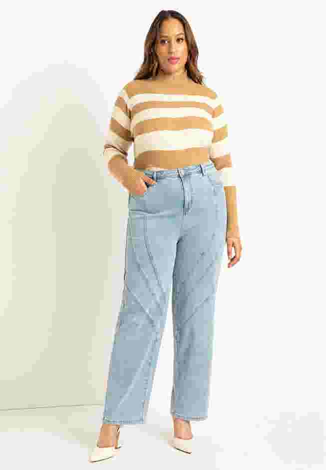 Striped Mock Neck Sweater image number 2