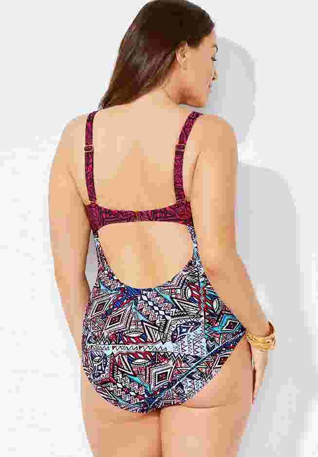 Cut Out Underwire One Piece Swimsuit image number 1