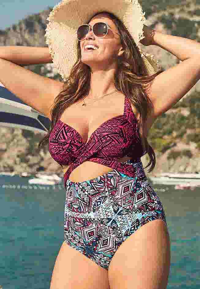 Cut Out Underwire One Piece Swimsuit image number 0