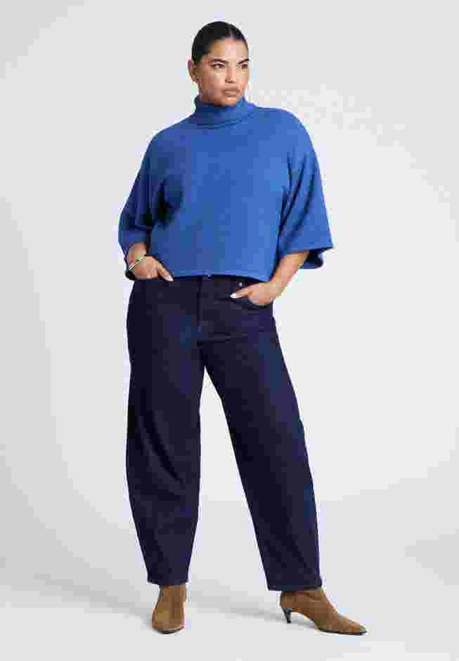 Boxy Three Quarter Sleeve Turtleneck image number 2