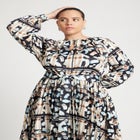 Front Keyhole Pleated Maxi Dress image number null