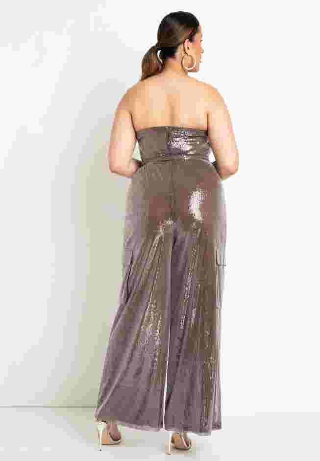 Sequin Cargo Jumpsuit image number 1