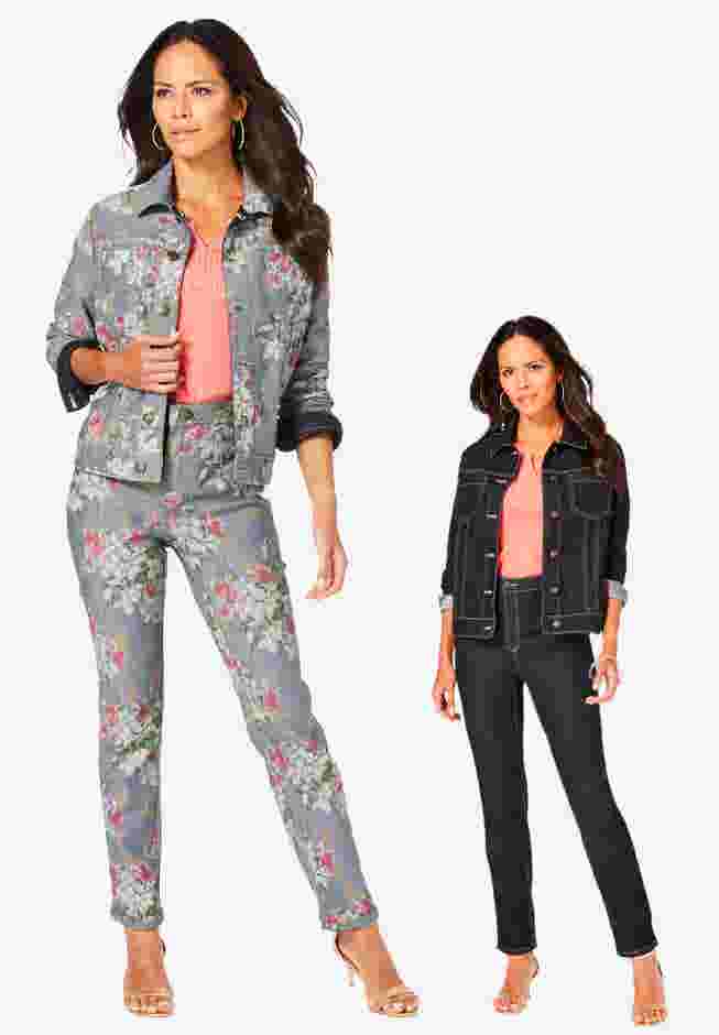 Reversible Stretch Denim Jacket image number 6